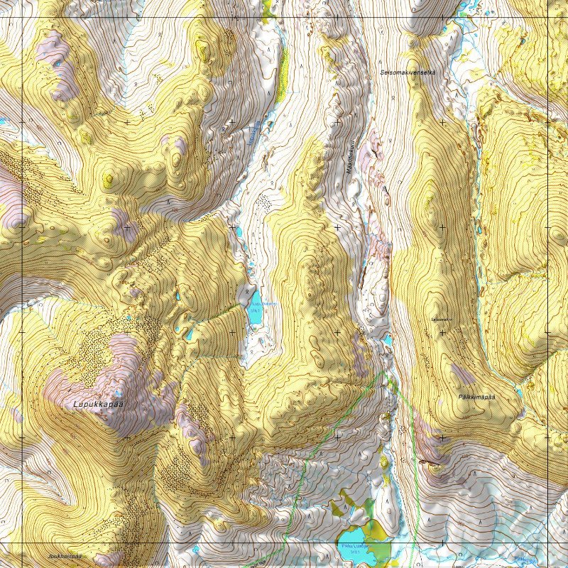 Diffuse shading with extreme aspect shading [0 pi/64]